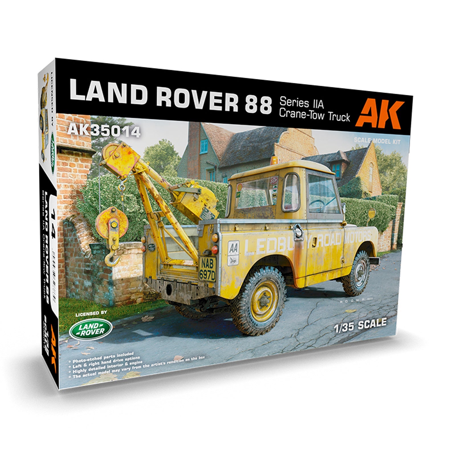 AK Interactive - 1/35 Scale Models - LAND ROVER 88 SERIES IIA CRANE-TOW TRUCK